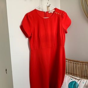 Red dress from loft size 4P never worn